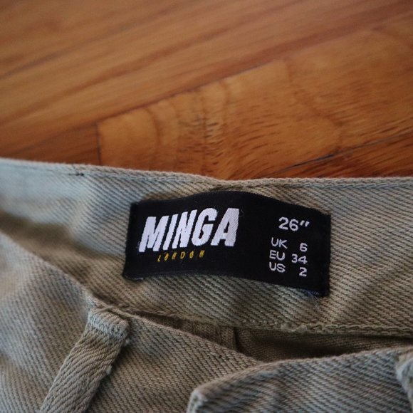 Minga London Light Olive Green Boot Cut Jeans - Picture 4 of 4